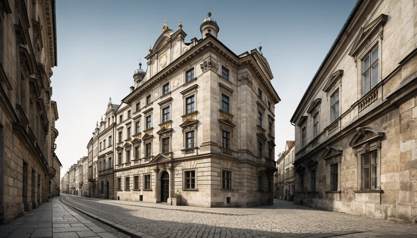 Ilustracyjna kamienica przy brukowanym placu na Starym Mieście w Krakowie