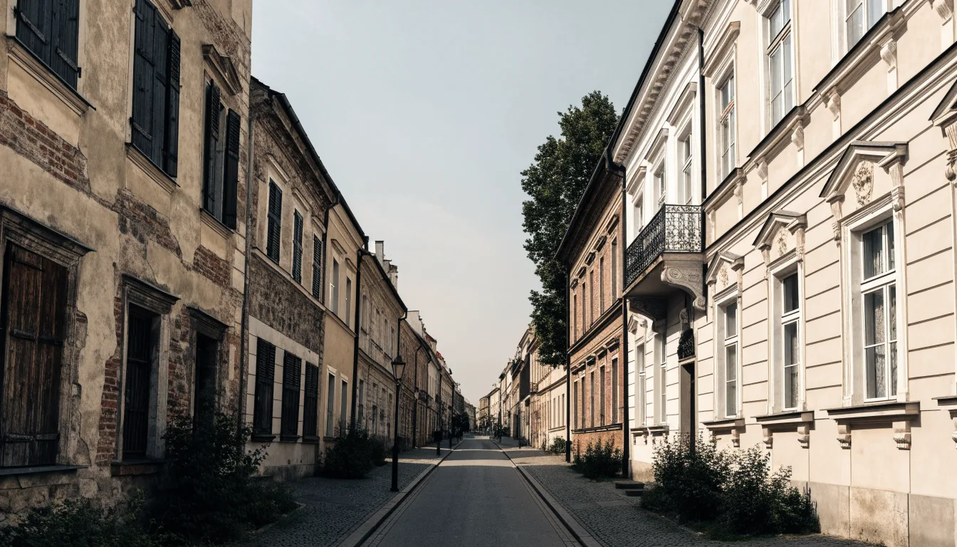 Ulica Szeroka na Kazimierzu, jeden z punktów spaceru po Krakowie
