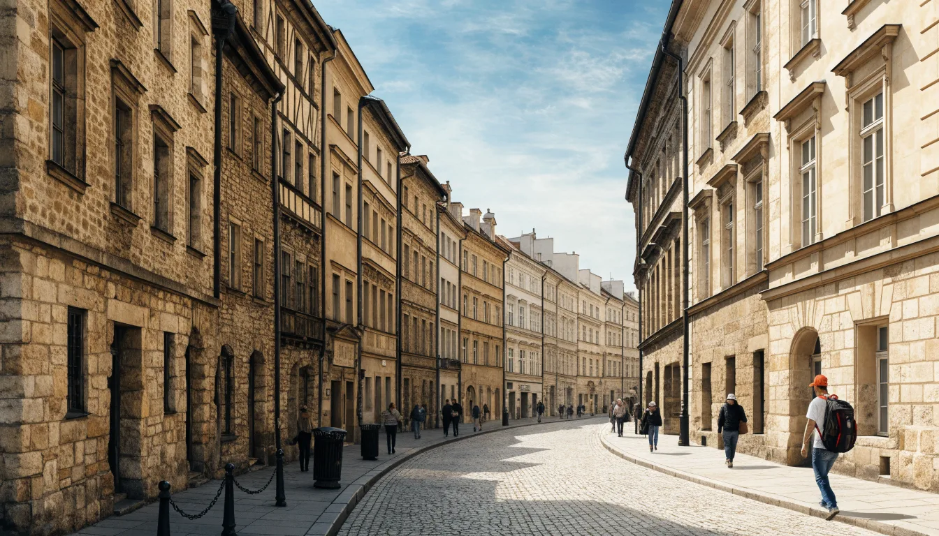 Ilustracyjna ulica krakowskiego Starego Miasta